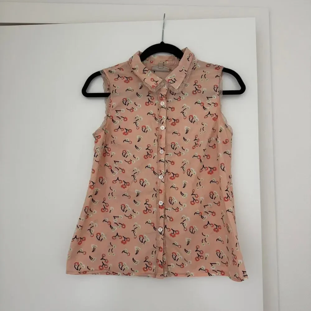 Y2k modcloth cotton button up - Picture 4 of 8